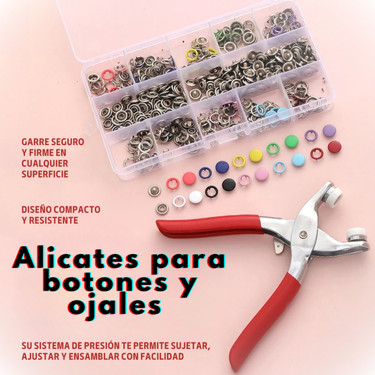 Kit X3 Alicates en acero inoxidable Para Botones Y Ojales